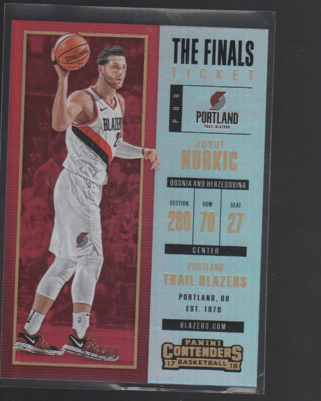 JUSUF NURKIC 2017-18 PANINI CONTENDERS PLAYOFF THE FINALS TICKET #61  /99 - Image 1 of 1
