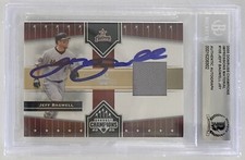 JEFF BAGWELL SIGNED 2005 DONRUSS CHAMPIONS IMPRESSIONS MATERIAL JSY #105 BECKETT