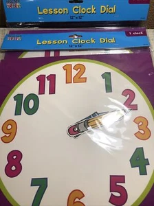 2 Count Lesson Clock Dial Teacher Building Block School Education Numbers Color - Picture 1 of 11