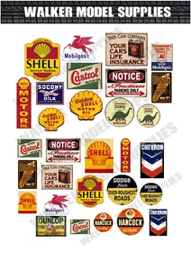 1:18 scale Pre-cut Vintage style Garage sign matte stickers model car. 1 - Picture 1 of 1