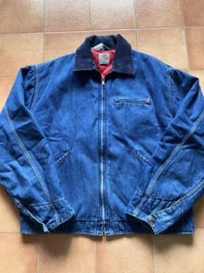 Carhartt Denim Detroit Jacket Size 44/L 80S Vintage Used Made in USA Rare Used - Picture 1 of 14