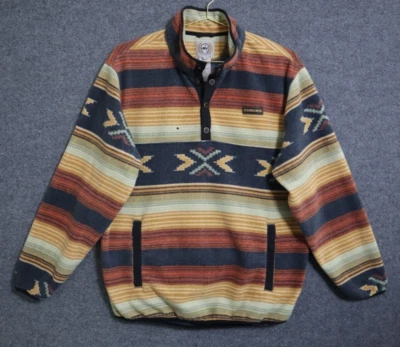 Pullover Cinch Hombres Mediano Multi Azteca A Presión Simulación Vaquero Occidental Rodeo *DEFECTUOSO* Foto 1 de 4