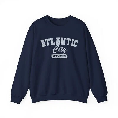 Sudadera Atlantic City, NJ - Acogedora ropa Beach Town de Nueva Jersey - Retro Foto 1 de 4