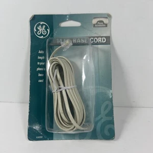 14ft. GE Modular Telephone Line Cord Flat Wire UL Listed Silver Grey - Zdjęcie 1 z 3