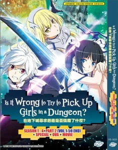 DVD ANIME IS IT WRONG TO TRY TO PICK UP GIRLS SEA 1-4 + SEA 4 PART 2 *ENG DUB - Picture 1 of 3