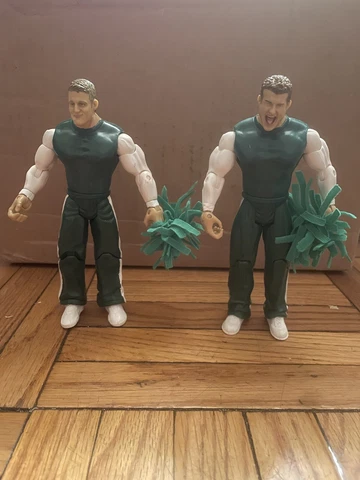 WWE Jakks Figures Lot The Spirit Squad Mikey & Nicky Dolph Ziggler w Pom Poms Cover