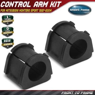Kit de buje de barra estabilizadora delantera al cuadro de 2 piezas para Mitsubishi Montero Sport 1997-2004 Foto 1 de 4