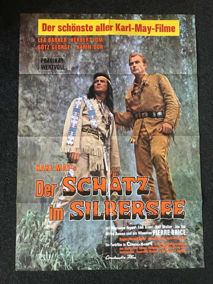 Winnetou Der Schatz im Silbersee A1 Kinoplakat Gefaltet Poster - Bild 1 von 1