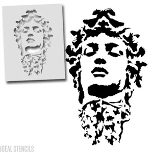 Medusa Cabeza Plantilla, Decoración Hogar para Paredes Telas Mueble Reutilizable - Imagen 1 de 6