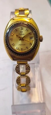 ESFERA DORADA AUTOMÁTICA ZODIAC 2403873 SUIZA MUJER FUNCIONANDO COMPLETAMENTE, TODO ORG. VINTAGE Foto 1 de 4