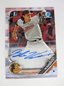 Bowman Chrome 1° Auto Blaine Knight CPA-BK Baltimore Orioles 2019 - Foto 1 di 2