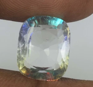 Brasilianischer Regenbogen Mystic Topas 9,45 Ct Natürlicher Kissen Edelstein Zertifiziert B99006 - Bild 1 von 7