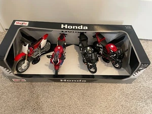 Maisto 1:12 Scale Diecast Metal Honda Motorcycles - Set of 4. Item#1582467. New - Picture 1 of 3