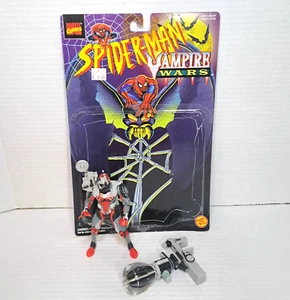 ToyBiz Spider-Man Vampire Wars Anti-Vampire Spidey Figura Completo + Card Marvel - Foto 1 di 6