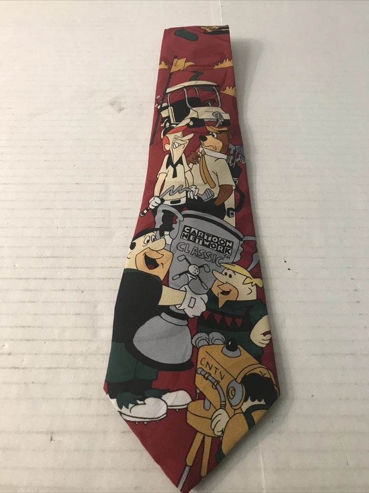 Corbata de cuello de red de dibujos animados de colección, oso yogui, pedernal, supersónicos Foto 1 de 4