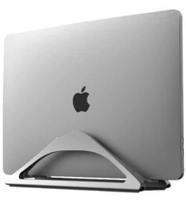 Vertical Laptop Stand by HumanCentric for Desks Space Gray Adjustable Holder - Picture 1 of 8