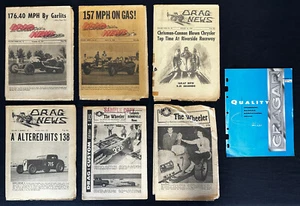 1957-59 Drag Racing Newspapers Lot of 6! Drag News & The Wheeler Free Shipping! - Bild 1 von 2