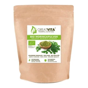 GreatVita Moringa Pulver 400g ohne Zusätze MHD 01-2023 Super Food Low Carb Keto - Bild 1 von 1