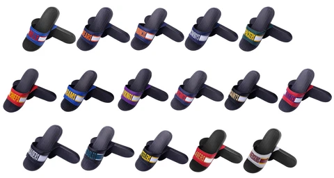 Mens 2020 NFL Raised Wordmark Slide Shower Slide Shoes Sandals FOCO new Cover