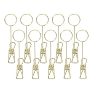 10PCS Photo Hanging Clip Memo Clamp Desktop Photo Table Sign Holder Photo Clip - Picture 1 of 12