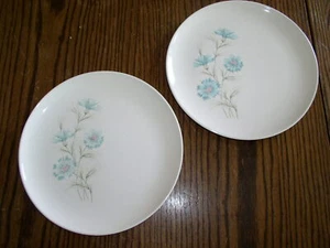 Set of 2 Taylor, Smith & Taylor TST BOUTONNIERE Pattern 10¼" Dinner Plates - Picture 1 of 4