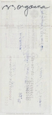 Morganna signed endorsed bank check Cover