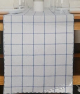 Real Living Simple Pleasures Tischläufer weiß & blau 13 x 72 Zoll - Bild 1 von 2