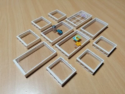 LEGO Sortiment Türen weiß mit Scheiben / Creator LEGO FRIENDS City - Bild 1 von 4