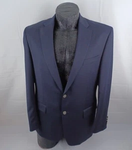 Michael Kors Sportcoat 42R Men Navy Blue 2-Butt Wool Blend Classic Blazer Jacket - Picture 1 of 11