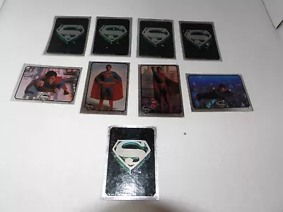 Super Rare 1978 Superman Rookie - CHROME FOIL STICKER CARD DC COMICS ZOOMING lot - Image 1 of 4