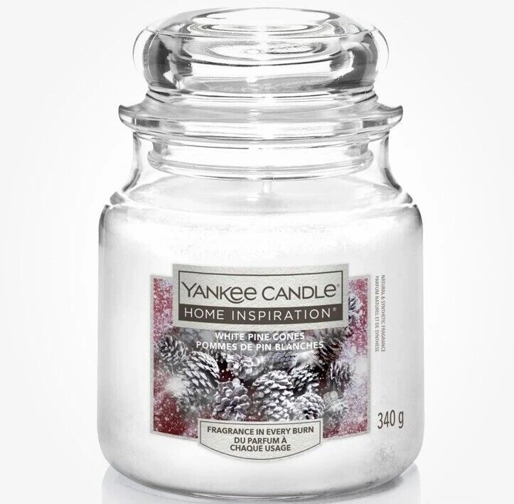 Vela Yankee -VELA DE PINHAS BRANCAS -Frasco médio de 12 oz - Imagem 1 de 1