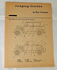 Model A Ford "Judging Guides" by Rick Freeman 8 Pages 8" x 11" Good Condition - Picture 1 of 5