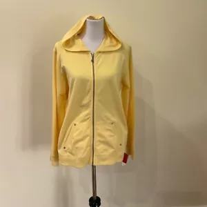 NWT Women’s Style & Co. Sport Yellow Zip-Up Hoodie - Picture 1 of 7