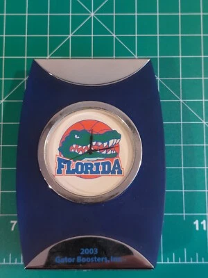 2003 University Of Florida UF Gator BOOSTERS Clock Paperweight - Image 1 of 4