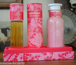Vintage Max Factor Hypnotique Perfumed Boxed Set-Powder-Bath-Parfum - Picture 1 of 1