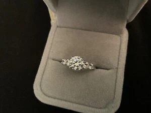 Striking ~ Sterling CZ Ring Signed H 925 Size 6.75 - Picture 1 of 18