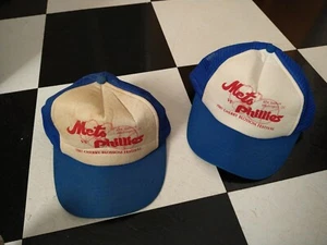 1987 New York METS vs Philadelphia Phillies Baseball Hats RFK Stadium CherryFest - Picture 1 of 9