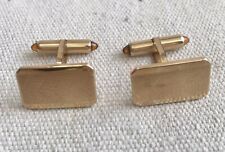 Krementz Gold tone Rectangular  Cufflinks Signed Patented Retro Vintage