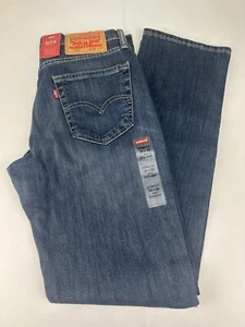 Levis 514 Jeans Mens 28x30 Blue Straight Leg Regular Fit Stretch - Picture 1 of 4