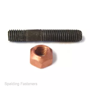 Perno colector de escape M8 x 45 + tuerca de cobre totalmente metálica (S35) - Imagen 1 de 1