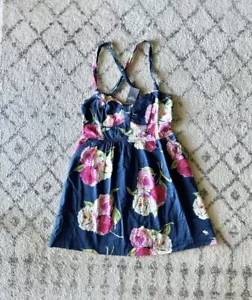 Abercrombie & Fitch geblümtes Minikleid 100 % Baumwolle mit Etikett Medium Wert 69 $ - Bild 1 von 12