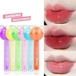 2 in 1 Cute LoIliPop Lip Balm Lip Gloss Moisturizer Glaze] Lip Magice Candy N6G9 - Picture 1 of 20