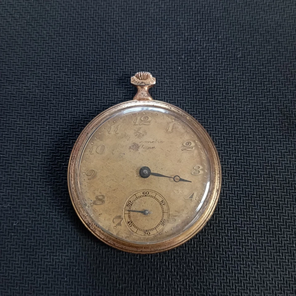 Reloj Bolsillo Movimiento Espiral Breguet Chapado en Oro 1920 No Funciona Foto 1 de 4