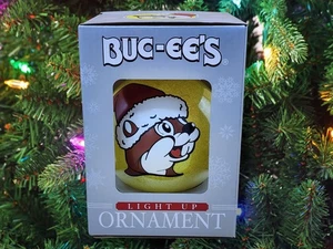 Buc-ee’s leuchtender gelber Glitzer 4" Weihnachtsschmuck Bibermaskottchen im Ruhestand neu - Bild 1 von 6
