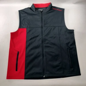 Under Armour UA Storm Golf Vest Black Red Full Zip Sleeveless Outdoor Mens XL - Picture 1 of 8