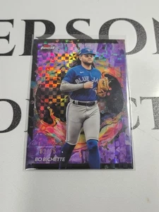 2024 Topps Finest Rare Purple Checkerboard Refractor /75 Bo Bichette #230 - Picture 1 of 2