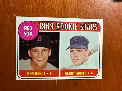 1969 Topps #476 Ken Brett/Gerry Moses Rookie Stars EX+ George Brett’s Brother - Image 1 of 2