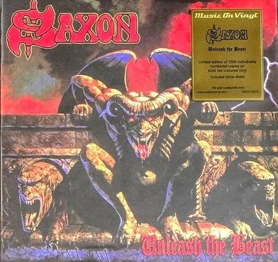 SAXON - UNLEASH THE BEAST- 180-GRAM RED COLORED VINYL LP " NEW, SEALED " - Image 1 of 2
