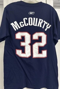 DEVIN McCOURTY #32 NEW ENGLAND PATRIOTS t-shirt uomo M ottime condizioni - Foto 1 di 6