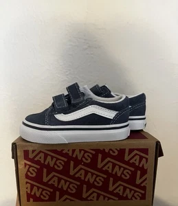 Toddlers Size 4 Vans Old Skool - Suede Vintage Indigo NIB, never worn - Picture 1 of 3